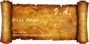 Vizi Ádám névjegykártya